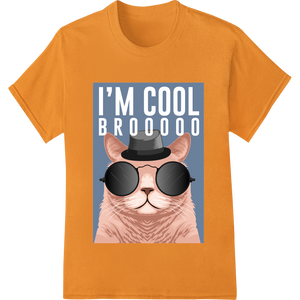 Unique DTF printing service for Cool Cat in Shades - Funny Feline DTF Print Transfer