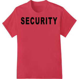 Innovative DTF printing technology design on Bold SECURITY Transfers for Uniforms and Gear