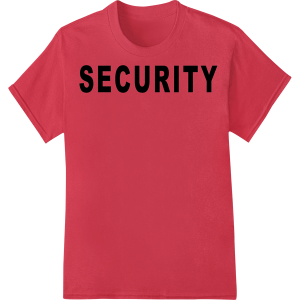 Innovative DTF printing technology design on Bold SECURITY Transfers for Uniforms and Gear