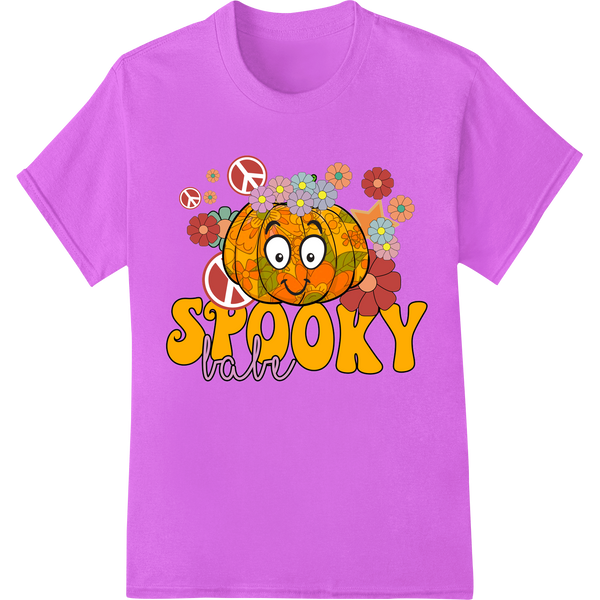 Adorable Jack-o'-Lantern: Spooky Halloween Fun on purple shirt - SUPERDTF-DTF Prints-DTF Transfers-Custom DTF Prints