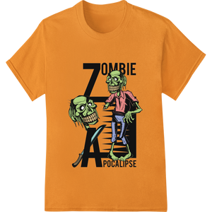 Cutting-edge custom merchandise featured on Zombie Apocalypse: Chilling Cartoon Horror DTF Print