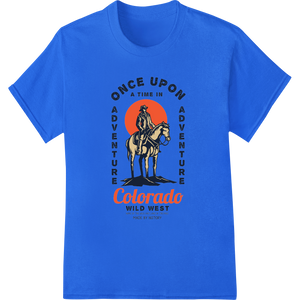 Durable print on demand applied to Vintage Colorado Cowboy Adventure DTF Print Heat Transfer