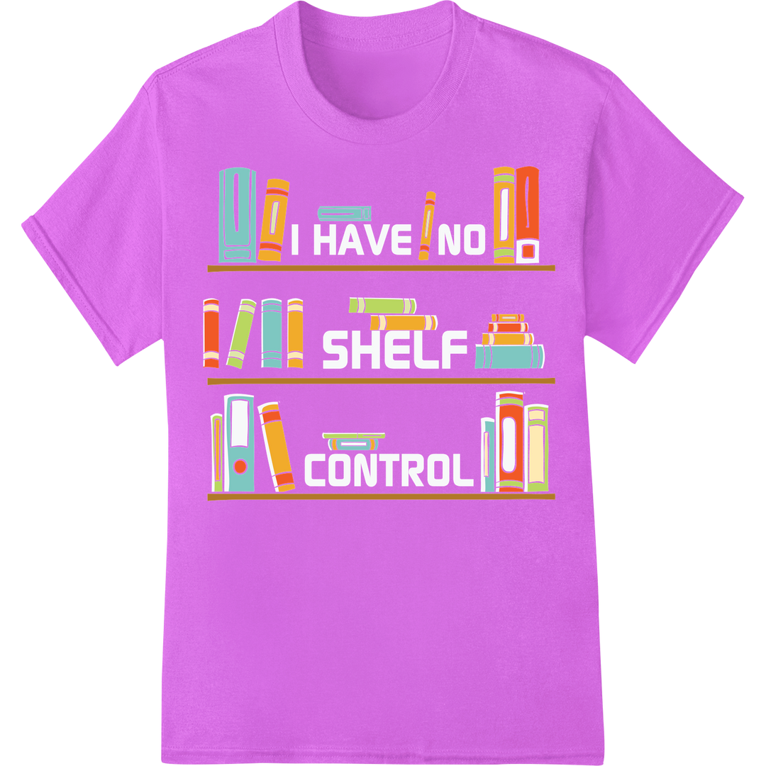 Vibrant Book Lover's DTF Print Heat Transfer for Teachers on purple shirt - SUPERDTF-DTF Prints-DTF Transfers-Custom DTF Prints