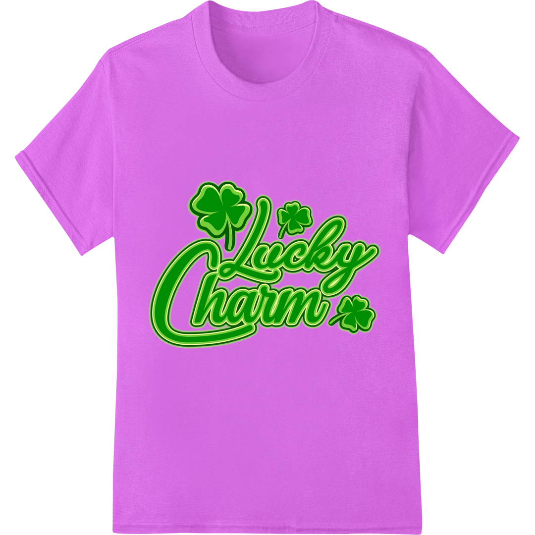 Lucky Charm: Vibrant Irish Pride DTF Heat Transfer on purple shirt - SUPERDTF-DTF Prints-DTF Transfers-Custom DTF Prints