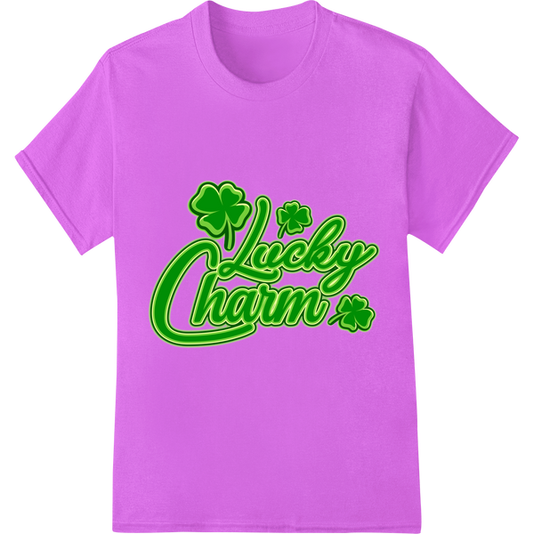 Lucky Charm: Vibrant Irish Pride DTF Heat Transfer on purple shirt - SUPERDTF-DTF Prints-DTF Transfers-Custom DTF Prints