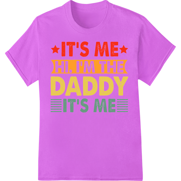 Bold & Playful Father's Day DTF Print Heat Transfer on purple shirt - SUPERDTF-DTF Prints-DTF Transfers-Custom DTF Prints