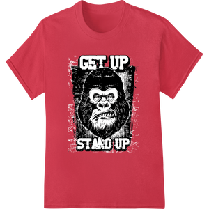 Vibrant direct to film printing print on Rebel Gorilla Graffiti - Stand Up For Your Rights