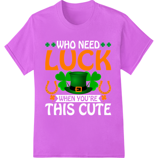 Lucky Charm: Vibrant St. Patrick's Day DTF Print Transfer on purple shirt - SUPERDTF-DTF Prints-DTF Transfers-Custom DTF Prints