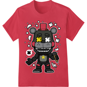 Durable garment printing applied to Fierce Futuristic Cartoon Bear DTF Print Heat Transfer