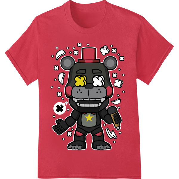 Durable garment printing applied to Fierce Futuristic Cartoon Bear DTF Print Heat Transfer