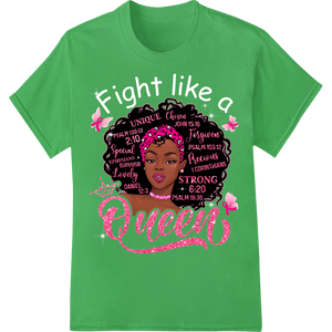 Unique Queen: Empowering Birthday Gift DTF Print Design on green shirt - SUPERDTF-DTF Prints-DTF Transfers-Custom DTF Prints