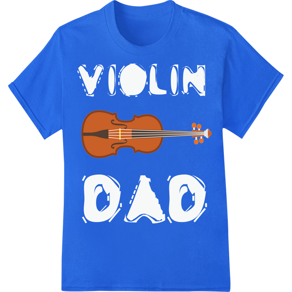 Timeless Violin: Elegant Music DTF Print Heat Transfer on blue shirt - SUPERDTF-DTF Prints-DTF Transfers-Custom DTF Prints