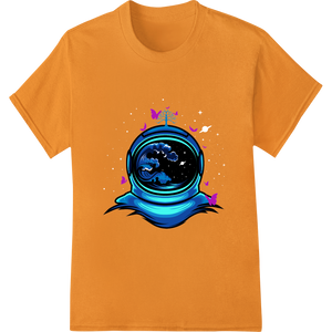 Cutting-edge bulk t-shirt printing featured on Cosmic Butterfly Astronaut - Vibrant DTF Print Heat Transfer