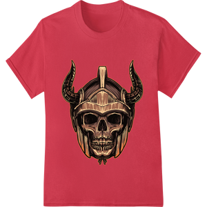 Innovative DTF printing technology design on Fearsome Viking Skull - Unleash Your Inner Warrior