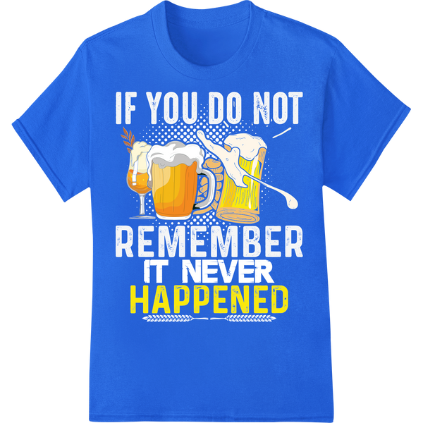 Raise a Toast: Oktoberfest 'Beer & Friends' DTF Print on blue shirt - SUPERDTF-DTF Prints-DTF Transfers-Custom DTF Prints