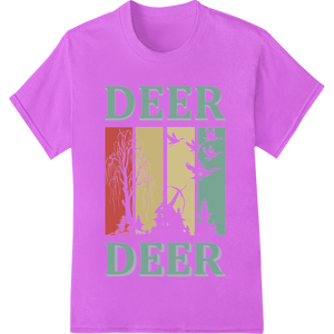 Unique custom t-shirts for Deer in the Woods: Nature-Inspired DTF Print Heat Transfer