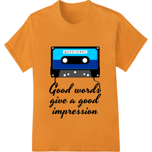 Retro Good Vibes Cassette Tape | Positive Message Shirt - High-quality custom DTF designs