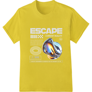 Iridescent Escape: Surreal Abstract DTF Print Heat Transfer showcasing advanced DTF heat transfers technology