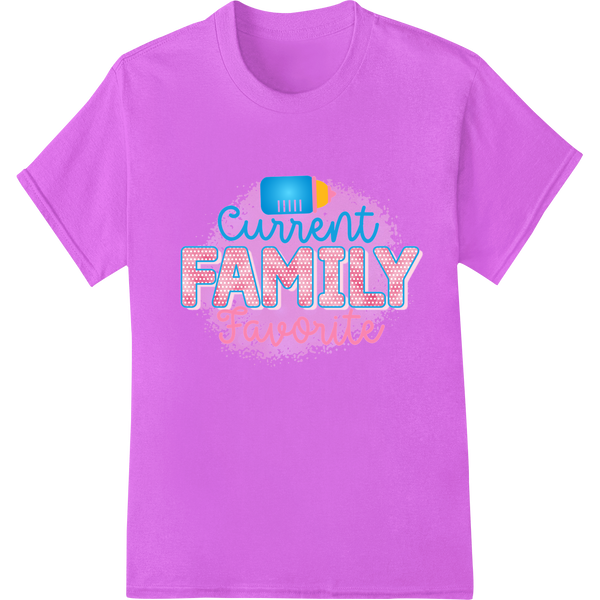 Current Family Favorite: Battery-Inspired DTF Transfer on purple shirt - SUPERDTF-DTF Prints-DTF Transfers-Custom DTF Prints