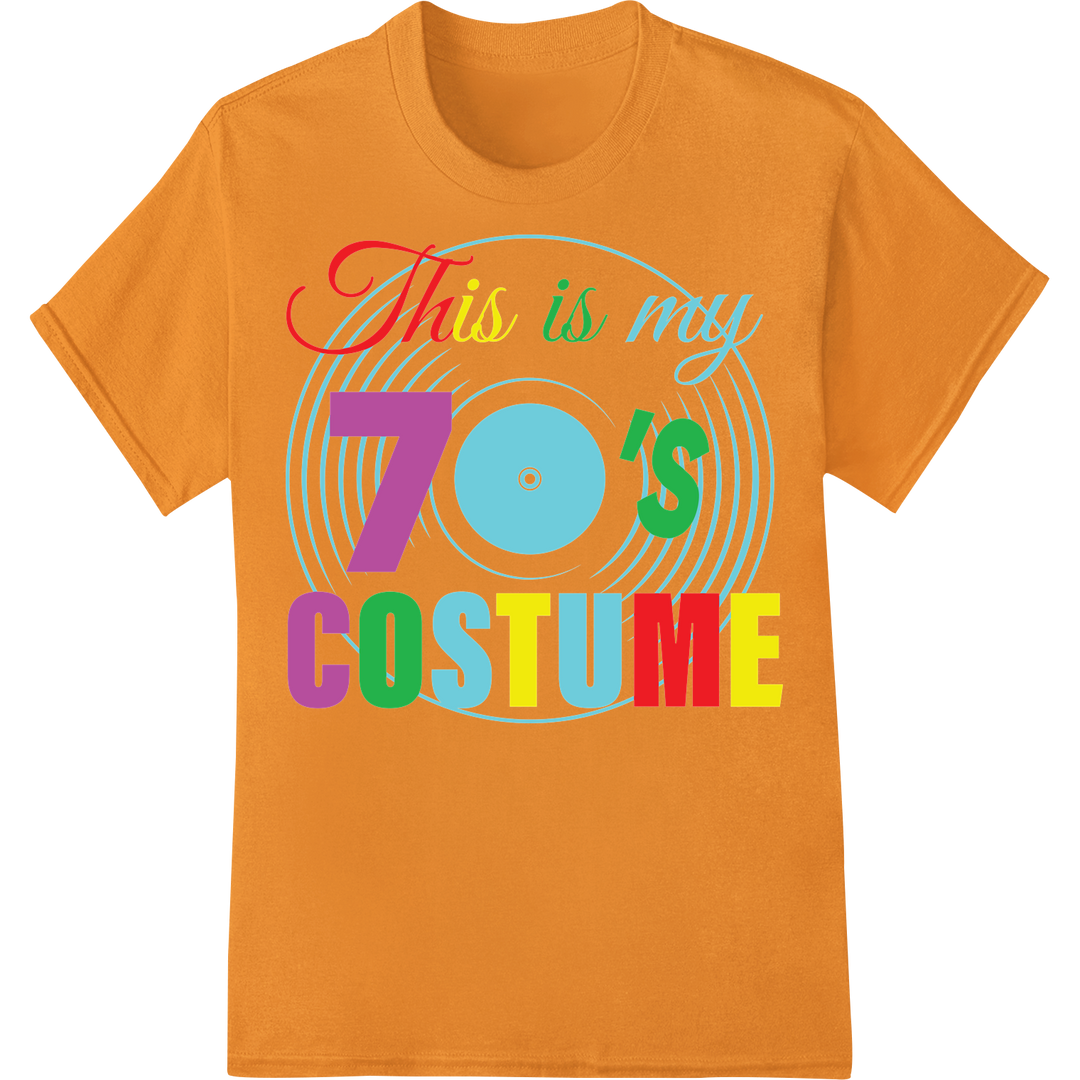 Groovy '70s Retro Costume DTF Print Heat Transfer | Bold on orange shirt - SUPERDTF-DTF Prints-DTF Transfers-Custom DTF Prints