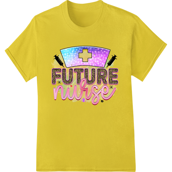 Inspiring 'FUTURE nurse' Holographic DTF Print Heat Transfer enhanced with professional durable print transfers