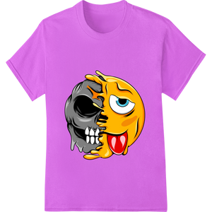 Spooky Halloween Emoji - Fangtastic Smiley Face DTF Print - High-quality t shirt prints