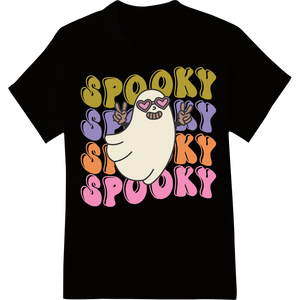 Spooky Ghost | Cute Halloween Spirit DTF Print Transfer with custom apparel decoration artwork