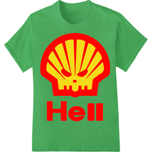 Hell Shell - Bold Red Logo Heat Transfer Print by Super DTF - High-quality print on demand