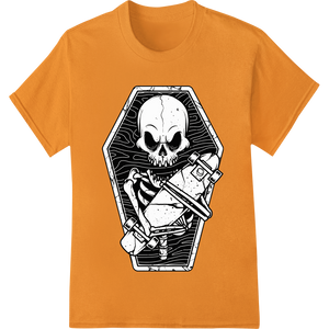 Premium quality custom merchandise on Skeleton Coffin: Spooky Hexagonal Halloween DTF Print