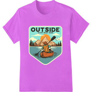 Vibrant custom t-shirts print on Embrace Adventure: Outside Is My Best Side DTF Print