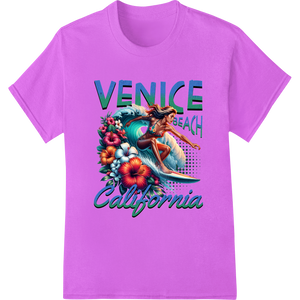 Venice Beach Vibes: Colorful California DTF Print Transfer showcasing advanced DTF printing service technology