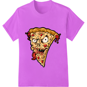 Innovative DTF heat transfers design on Frighteningly Delicious Zombie Pizza Graphic