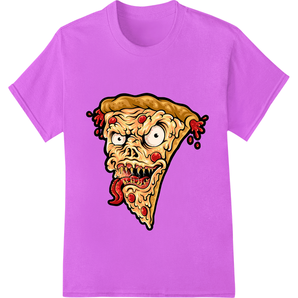 Innovative DTF heat transfers design on Frighteningly Delicious Zombie Pizza Graphic