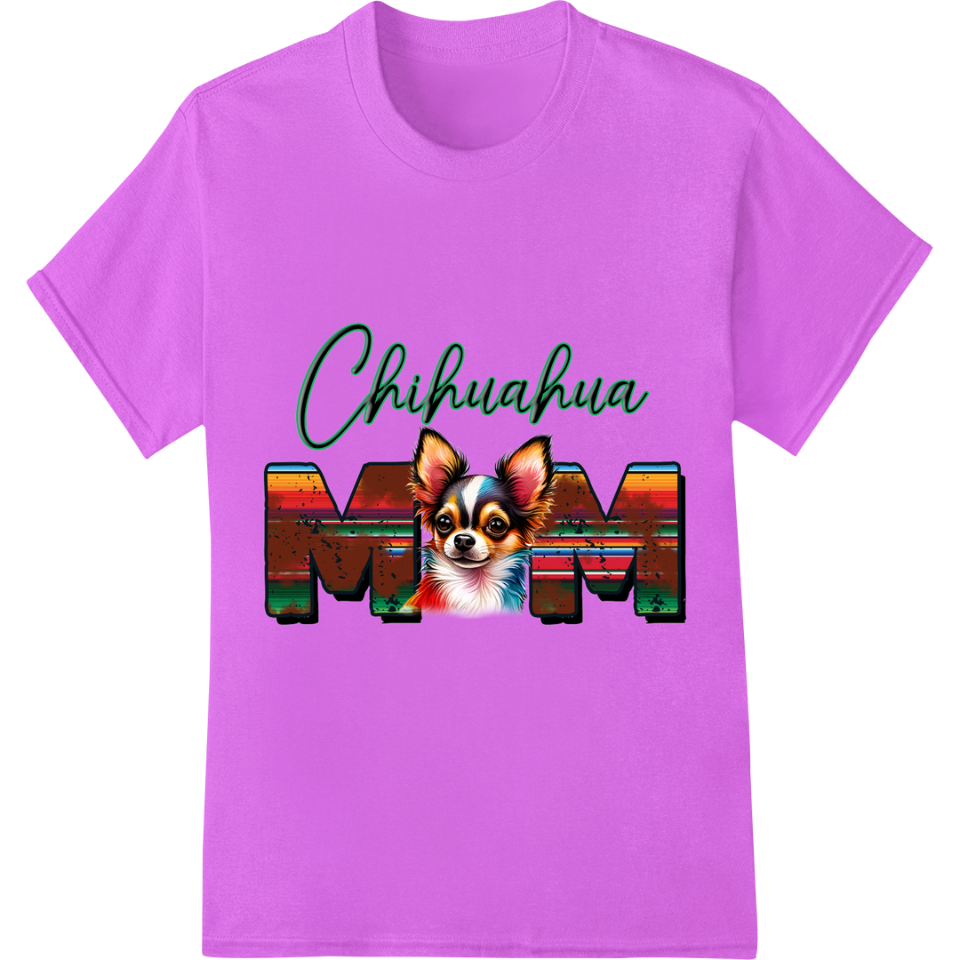 Festive Chihuahua Cinco de Mayo Print Heat Transfer | Dog Mom on purple shirt - SUPERDTF-DTF Prints-DTF Transfers-Custom DTF Prints