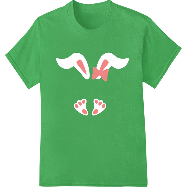 Pawsome Easter Bunny DTF Print Heat Transfer | Super DTF on green shirt - SUPERDTF-DTF Prints-DTF Transfers-Custom DTF Prints