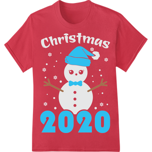 Jolly Snowman: Festive Holiday DTF Print Heat Transfer featuring professional t shirt prints