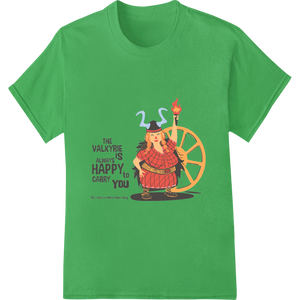 Premium quality custom apparel on Funny Viking Valkyrie 'Happy to Carny You' DTF Print