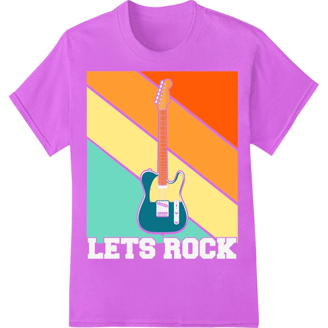 Electric Guitar Abstract Art DTF Print Heat Transfer on purple shirt - SUPERDTF-DTF Prints-DTF Transfers-Custom DTF Prints