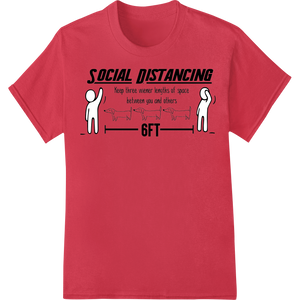 Social Distancing Measured in Weiner Dog Lengths Funny DTF Print with custom heat transfer artwork