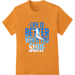 Vibrant custom garment printing print on Surf Life: Embrace the Waves, Elevate Your Style