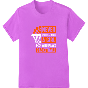 Personalized innovative apparel printing design for Never a Girl Basketball: Empower Female Athletes