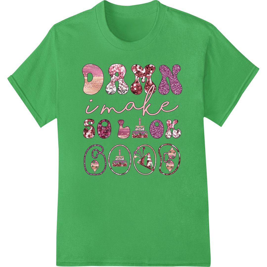 Festive Birthday DTF Print Heat Transfer | Party Decor on green shirt - SUPERDTF-DTF Prints-DTF Transfers-Custom DTF Prints