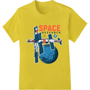 Cosmic Exploration: Bold Space Research DTF Print Design with custom t shirt prints artwork