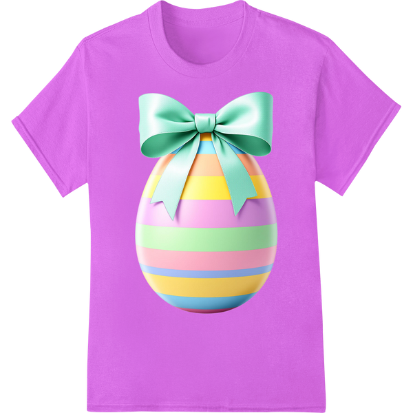 Whimsical Easter Egg DTF Print Heat Transfer | Pastel Charm on purple shirt - SUPERDTF-DTF Prints-DTF Transfers-Custom DTF Prints