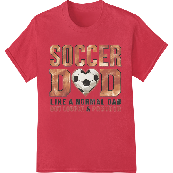 Proud Soccer Dad | Vintage Graphic Print | Father's Day Gift on red shirt - SUPERDTF-DTF Prints-DTF Transfers-Custom DTF Prints