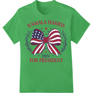 Kamala Harris 2024 Patriotic Bow | DTF Print Heat Transfer - High-quality custom garment printing