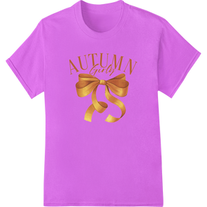 Durable customized apparel applied to Embrace the Warmth of Autumn with this Elegant Heat Transfer