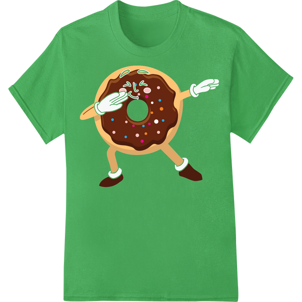 Delightful Donut DTF Print Heat Transfer | Colorful & Cute on green shirt - SUPERDTF-DTF Prints-DTF Transfers-Custom DTF Prints