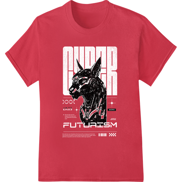 Premium quality custom DTF designs on Fierce Doberman Illustration - Edgy Grunge Style DTF Print