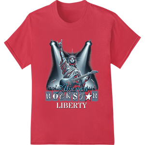 Premium quality vibrant DTF prints on Liberty Rockstar: Unleash Your Patriotic Rebel Style